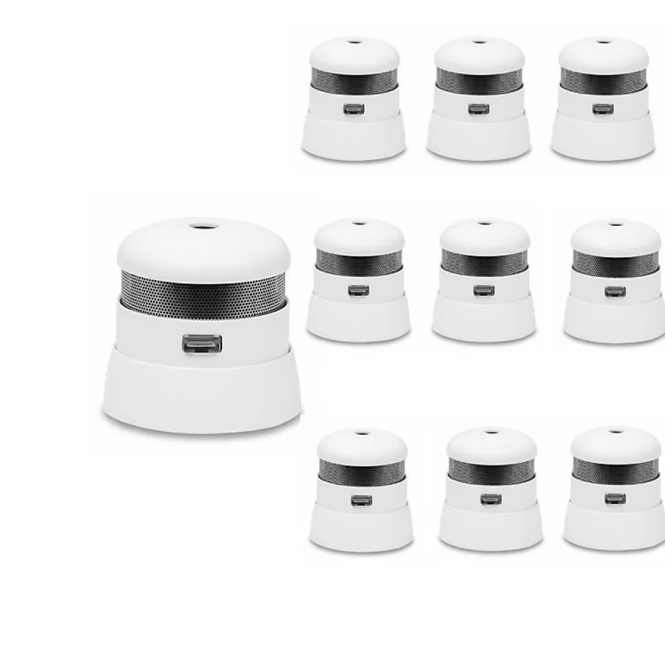 10 détecteurs de fumée certifiés nf, autonomie 10 ans cavius