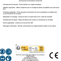 50 Ecrous Borgnes M16 mm - DIN 1587 - Zingué blanc - D-Work