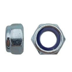 200 Ecrous Freins Indésserrables Bague Nylon M5 mm - DIN 985 - 6 - Zingué blanc - D-Work