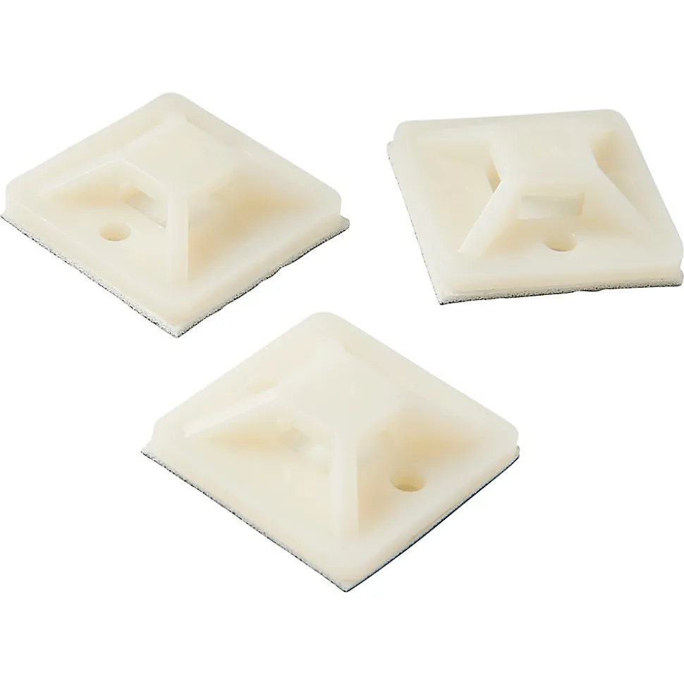 25 embases adhésives Diall 25 x 25 mm transparent