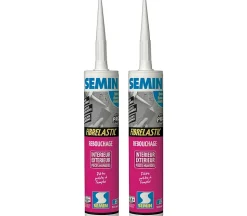 2 Enduits de Rebouchage Fibrelastic Semin, Fissures Vivantes, Cartouche 310 ml