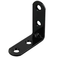4 Equerres de chaise Acier Noir l.14 x H.30 x P.30 mm