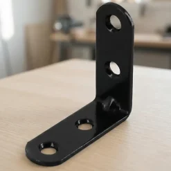 4 Equerres de chaise Acier Noir l.14 x H.40 x P.40 mm