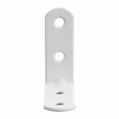 4 Equerres de chaise Acier Blanc l.14 x H.30 x P.30 mm