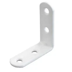 4 Equerres de chaise Acier Blanc l.14 x H.30 x P.30 mm