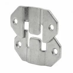 4 Ferrures d'accrochage Acier zingué 42 x 26 mm