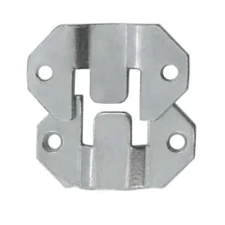 4 Ferrures d'accrochage Acier zingué 42 x 26 mm