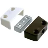 4 Ferrures d'assemblage Blanc H. 48 x L. 20 x EP.16 mm