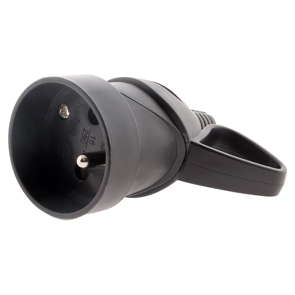 10 fiches femelles anneau 16A 2P + T noir Zenitech
