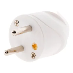 10 fiches mâles coudées 16A 2P+T blanc Zenitech