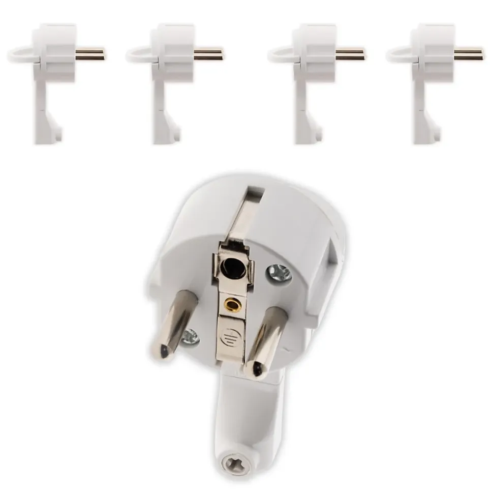 5 fiches mâles 2P+T 16A extraplates Zenitech