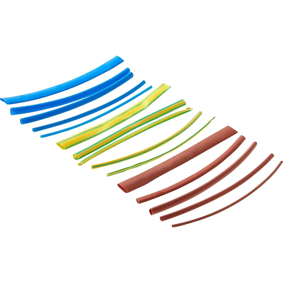 15 gaines thermorétractable colorées ø8/ø6/ø4/ø3/ø2 mm