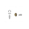 1 Kit composés de 50 cache-vis bronze antique, Lot de 6