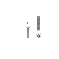 1 kit composés de 1 vis M4X25 mm zinguée Lot de 25