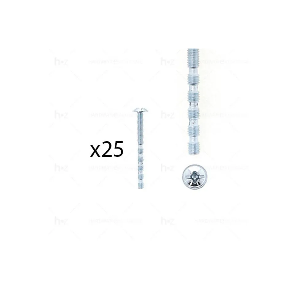 1 kit composés de 25 vis M4X45 mm zinguée Lot de 25