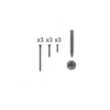 1 kit composés de 3 vis 35x16  + 3 vis 4x25  + 3 vis 4x50  Fer noir vintage, Lot de 6