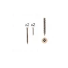 1 kit composés de 2 vis 4x25 mm + 2 vis 4x50 mm Florence antique Lot de 25