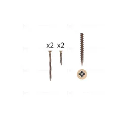 1 kit composés de 2 vis 4x25 mm + 2 vis 4x50 mm Florence antique Lot de 25