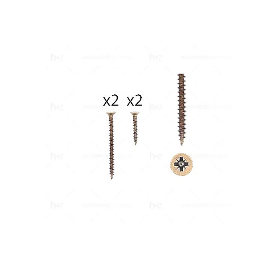 1 kit composés de 2 vis 4x25 mm + 2 vis 4x50 mm Florence antique Lot de 25