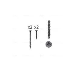 1 kit composés de 2 vis 4x25 mm + 2 vis 4x50 mm Fer noir vintage Lot de 25