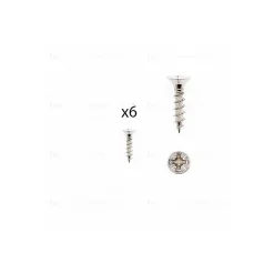 1 kit composés de 6 vis 4X18 mm galvanisé Nickel millésimé Lot de 25