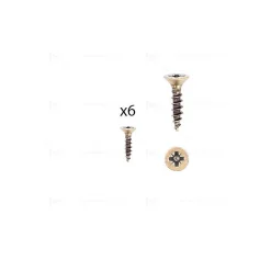 1 kit composés de 6 vis 4X18 mm galvanisé Florence antique, Lot de 6