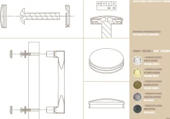1 Kit composés de 50 cache-vis nickel brillant