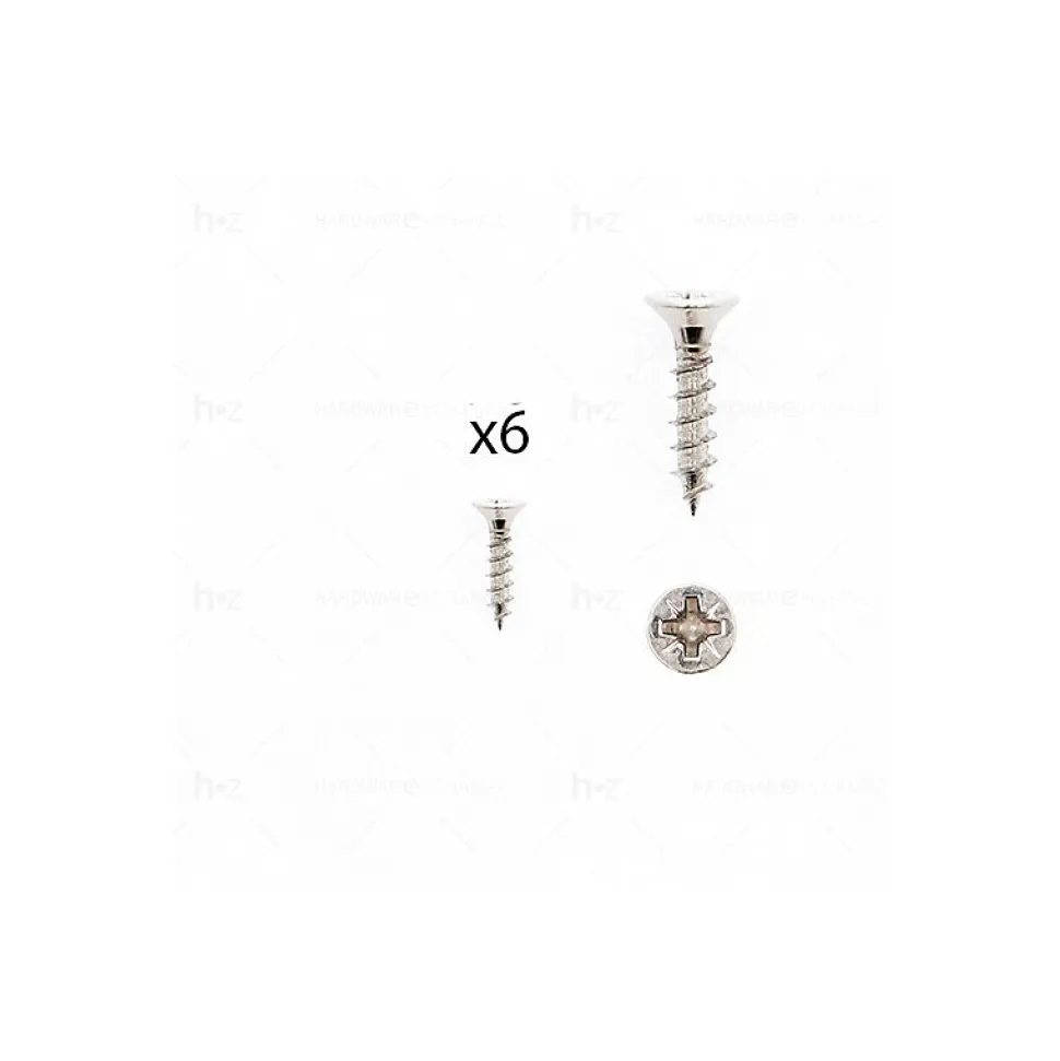 1 kit composés de 6 vis 4X18 mm galvanisé Nickel millésimé