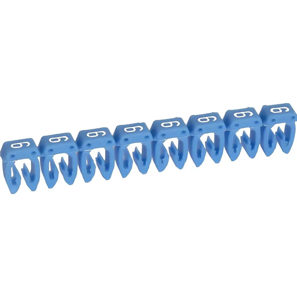 038106 Legrand - Boite De 1000 Repères Cab 3 Pour Fils 0,15mm² à 0,5mm² - Marquage Chiffre 6 Bleu