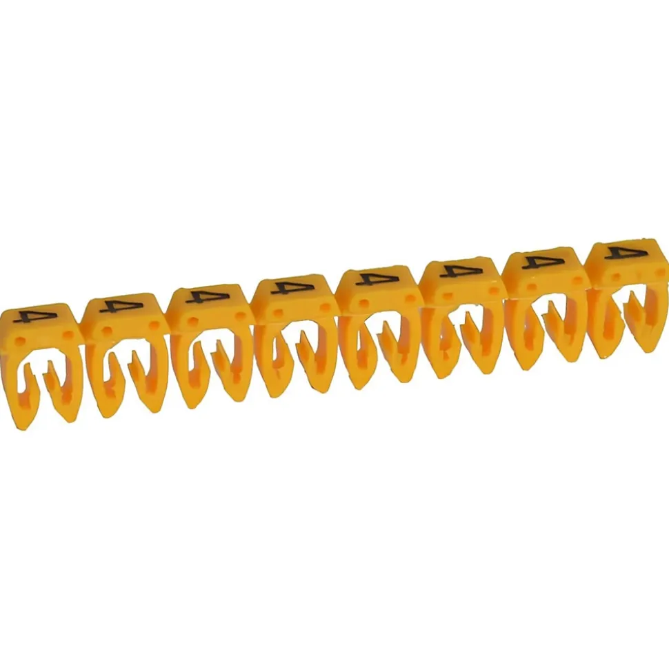 038224 Legrand - Boite De 1200 Repères Cab 3 Pour Fils 1,5mm² à 2,5mm² - Marquage Chiffre 4 Jaune