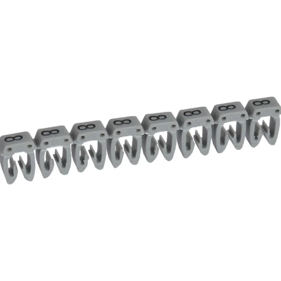 038108 Legrand - Boite De 1000 Repères Cab 3 Pour Fils 0,15mm² à 0,5mm² - Marquage Chiffre 8 Gris