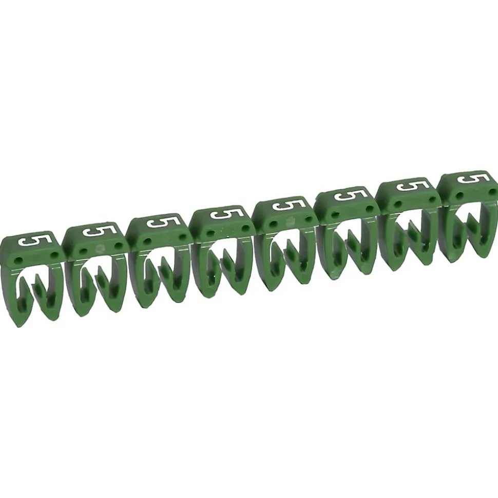 038215 Legrand - Boite De 1200 Repères Cab 3 Pour Fils 0,5mm² à 1,5mm² - Marquage Chiffre 5 Vert