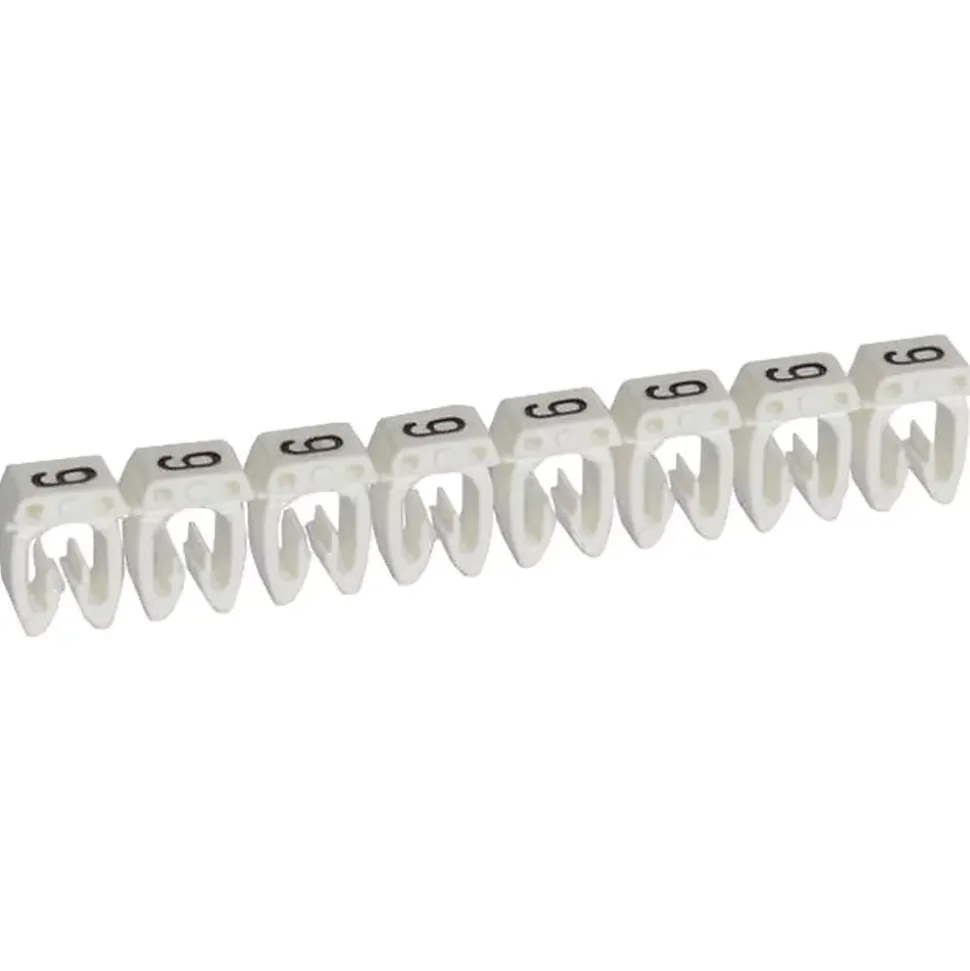 038219 Legrand - Boite De 1200 Repères Cab 3 Pour Fils 0,5mm² à 1,5mm² - Marquage Chiffre 9 Blanc