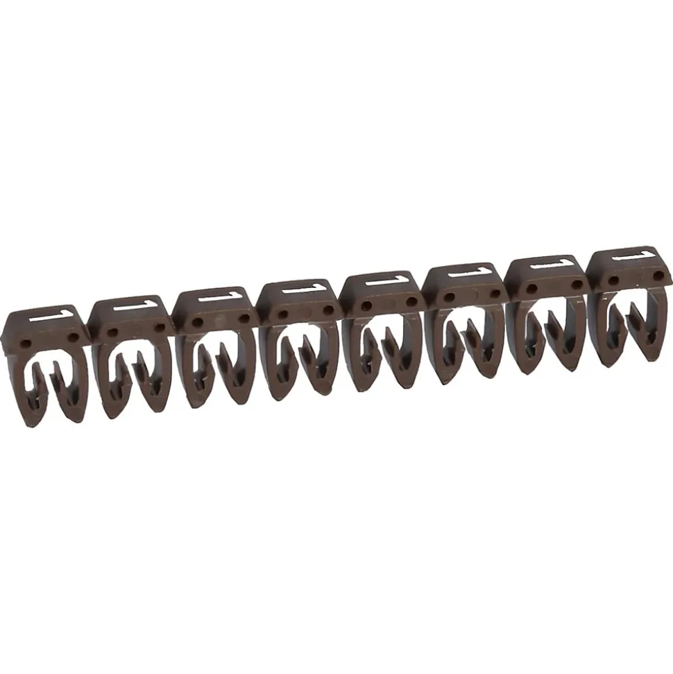 038221 Legrand - Boite De 1200 Repères Cab 3 Pour Fils 1,5mm² à 2,5mm² - Marquage Chiffre 1 Brun