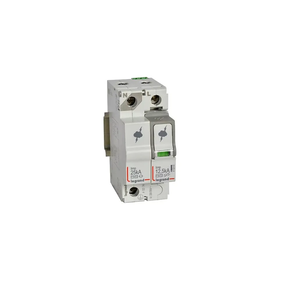 412274 Legrand - Parafoudre Phase Neutre De Type 2 - 60ka - Report De Signalisation