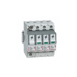 412245 Legrand - Parafoudre Triphasé + Neutre De Type 2 Débrochable - 40ka - Report De Signalisation