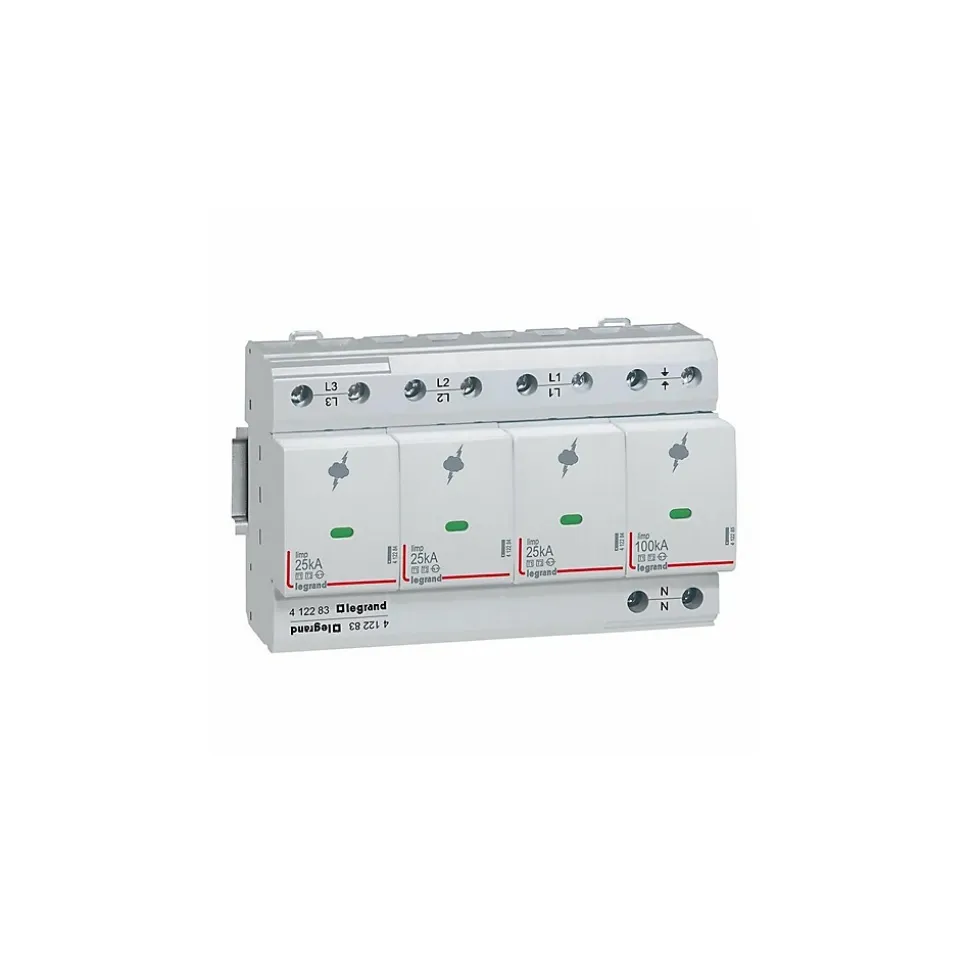 412283 Legrand - Parafoudre Triphasé + Neutre De Type 1 - 50ka - Report De Signalisation