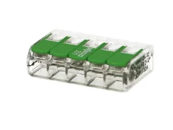 25 mini connecteur WAGO 5 entrées pour fil souple ou rigide "Green Range"