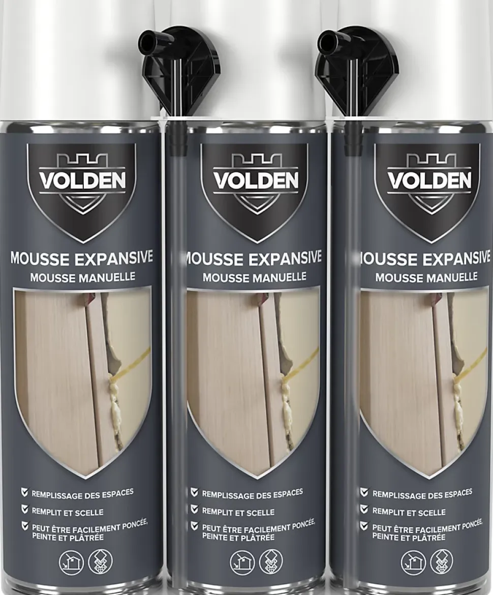 3 mousses expansives en lot Volden 500ML