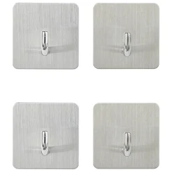 4 patères adhésives Stiky 4,5x2,7cm - Noir- 5five
