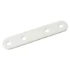 4 Pattes d'assemblage Acier Blanc L.100x H.15 x EP.2mm