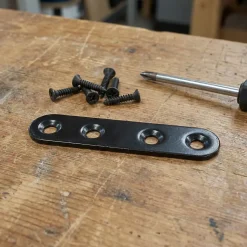 4 Pattes d'assemblage Acier Noir L.60 x H.15 x EP.2mm