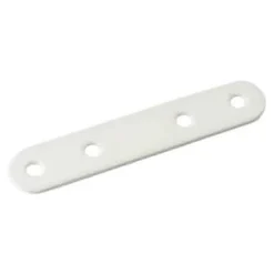4 Pattes d'assemblage Acier Blanc L.60 x H.15 x EP.2mm