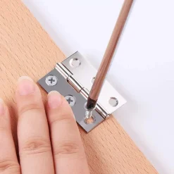 24 pcs en acier inoxydable meubles de maison matériel Charnière de porte Long 44 mm x 34 mm