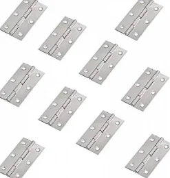 24 pcs en acier inoxydable meubles de maison matériel Charnière de porte Long 44 mm x 34 mm