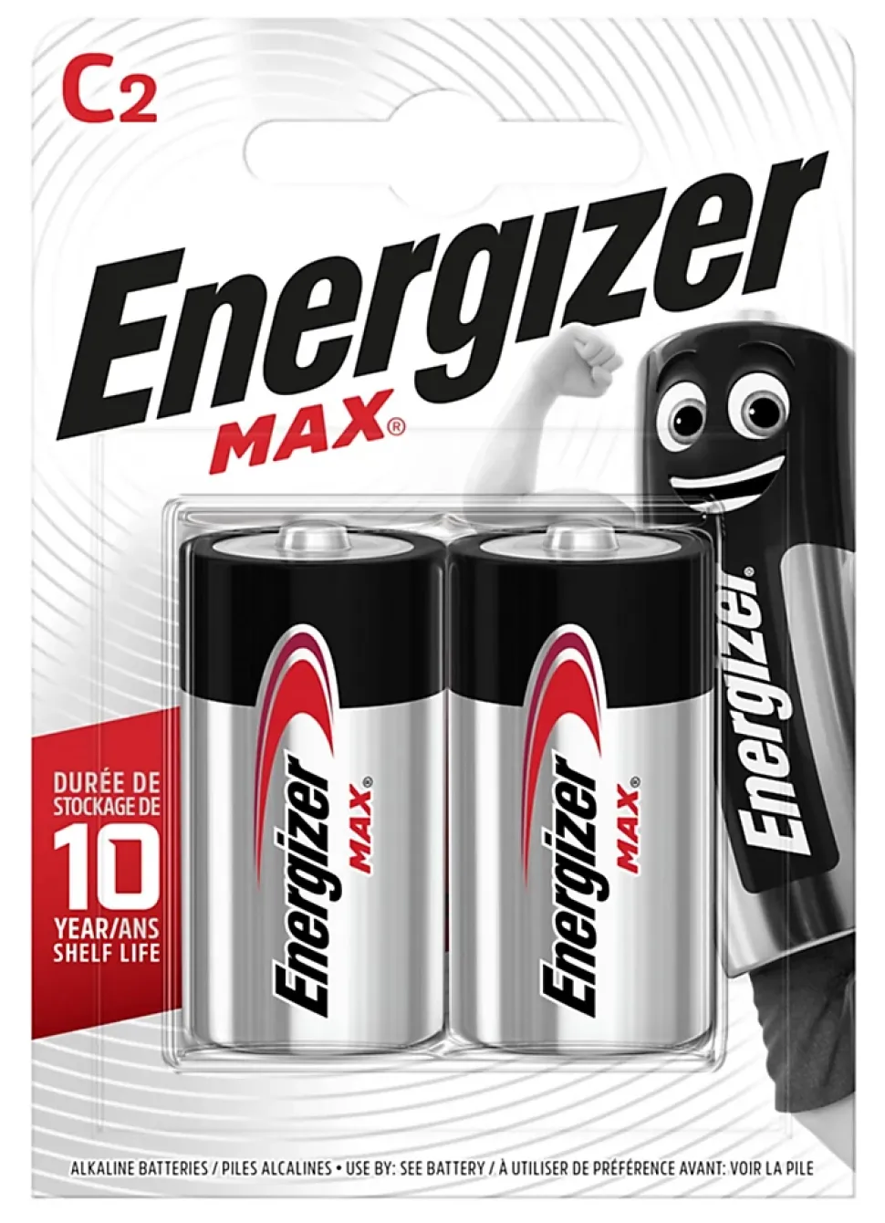 2 Piles alcalines LR14 Max C Energizer