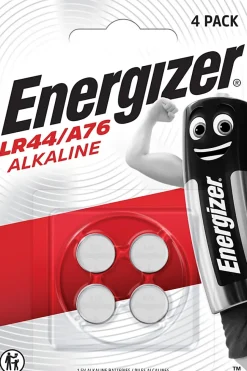 4 Piles bouton alcaline LR44 Energizer 1.5V