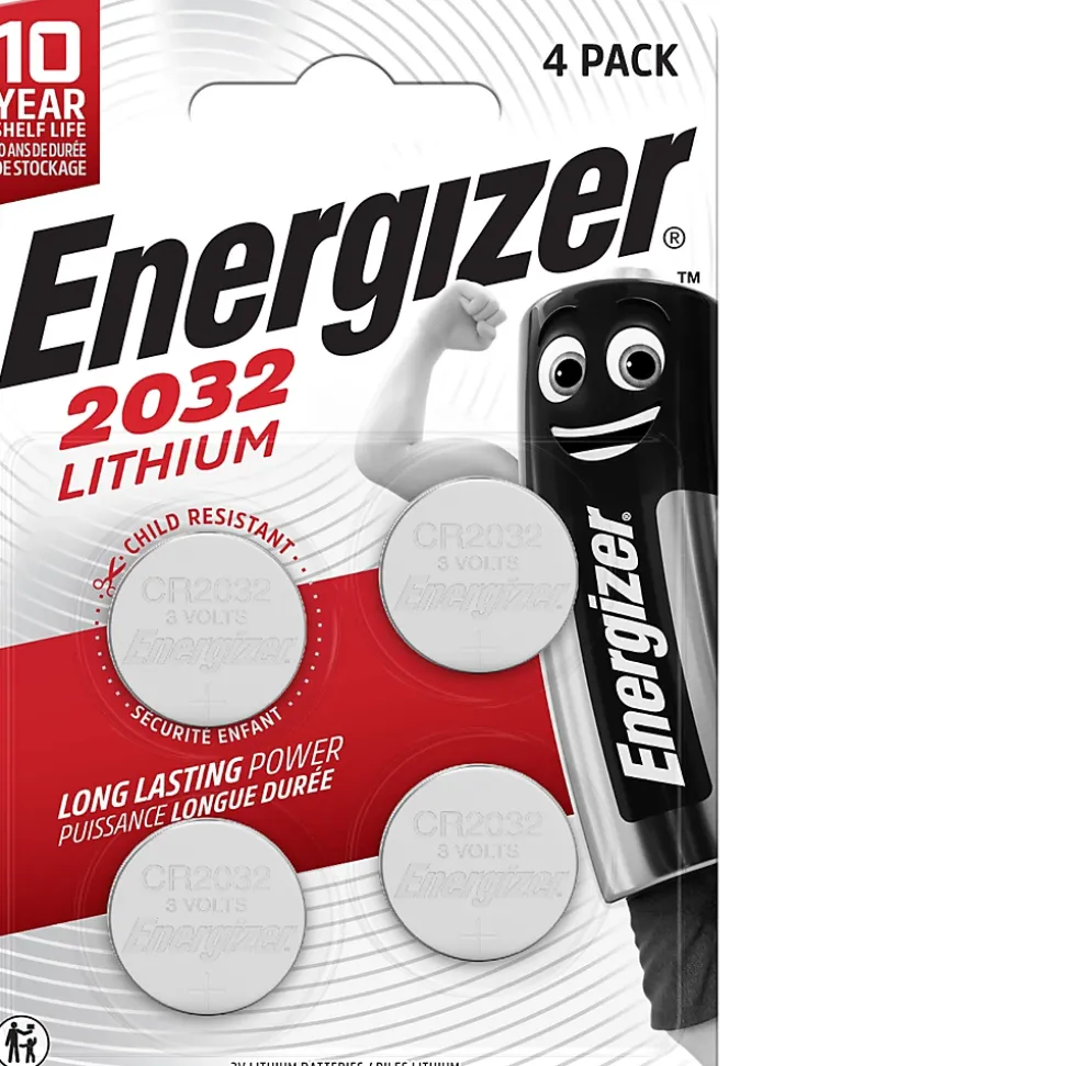 4 Piles bouton au lithium 2032 Energizer 3V