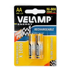 2 piles rechargeables ni-mh stilo AA 2600 mAh
