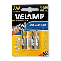 4 piles rechargeables ni-mh aaa1000 mAh